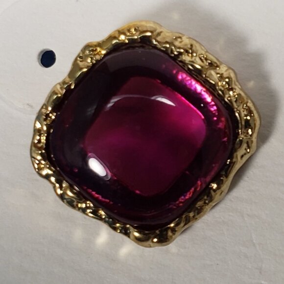 CROFT & BARROW, Gold-tone Pink Stone Square Design Stud Earrings Women's Jewelry - Picture 6 of 9